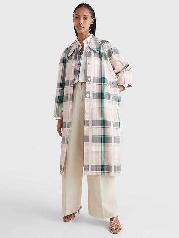 Női Tommy Hilfiger Madras Car Kabátok Színes | HU 36EBC